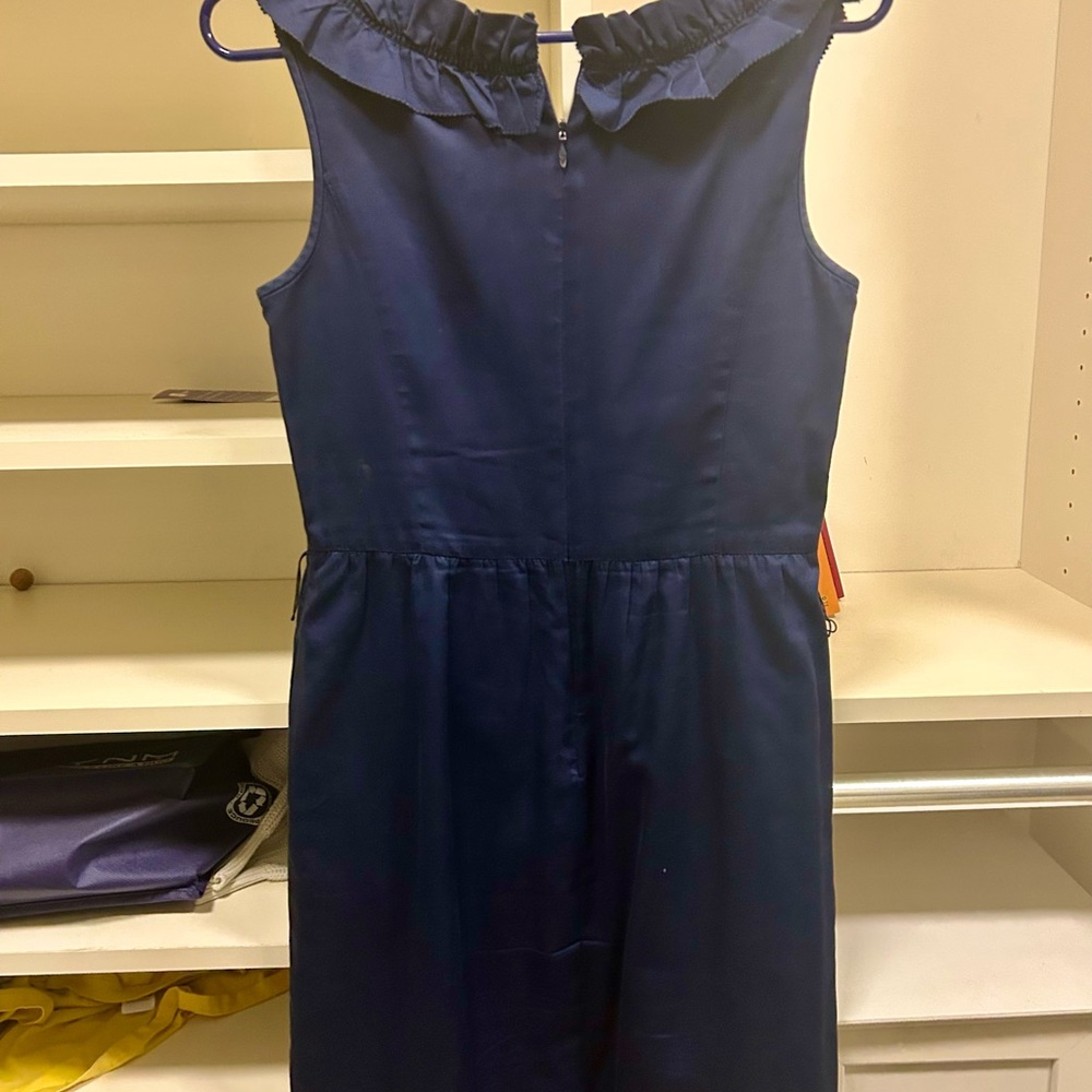 J. Crew Navy Blue Sleeveless Dress With Pockets - Picture 4 of 5